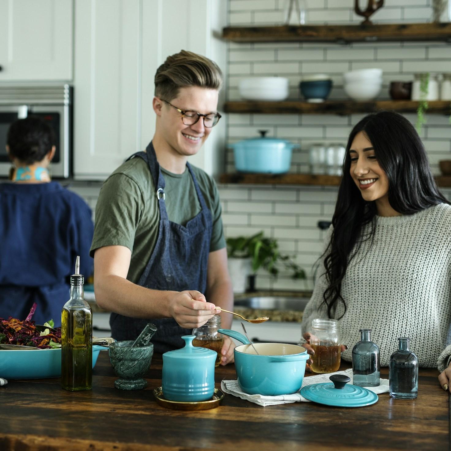 Freshly baked homemade cake in a kitchen setting
